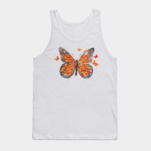 Monarch Butterfly Tank Top by Warbler Creative